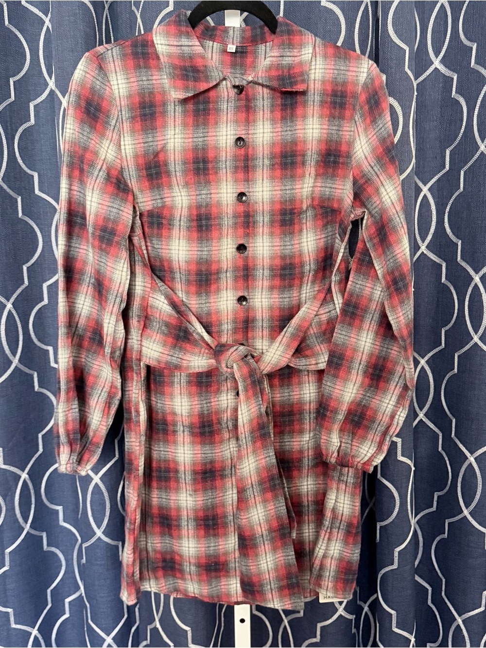 Halara Flannel Shirt Dress Size XS NWT C7